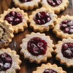 Cranberry Linzer Cookies