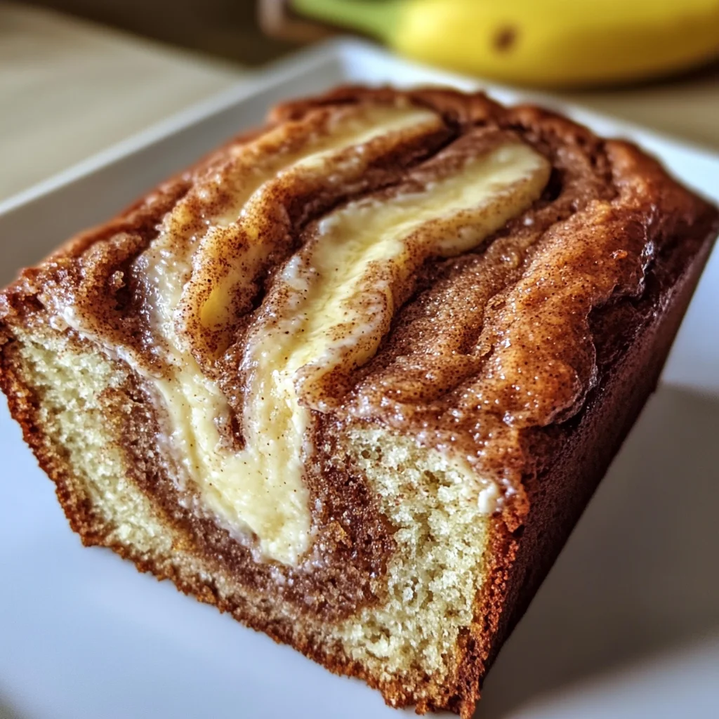 Cream Cheese Cinnamon Swirl Banana Bread