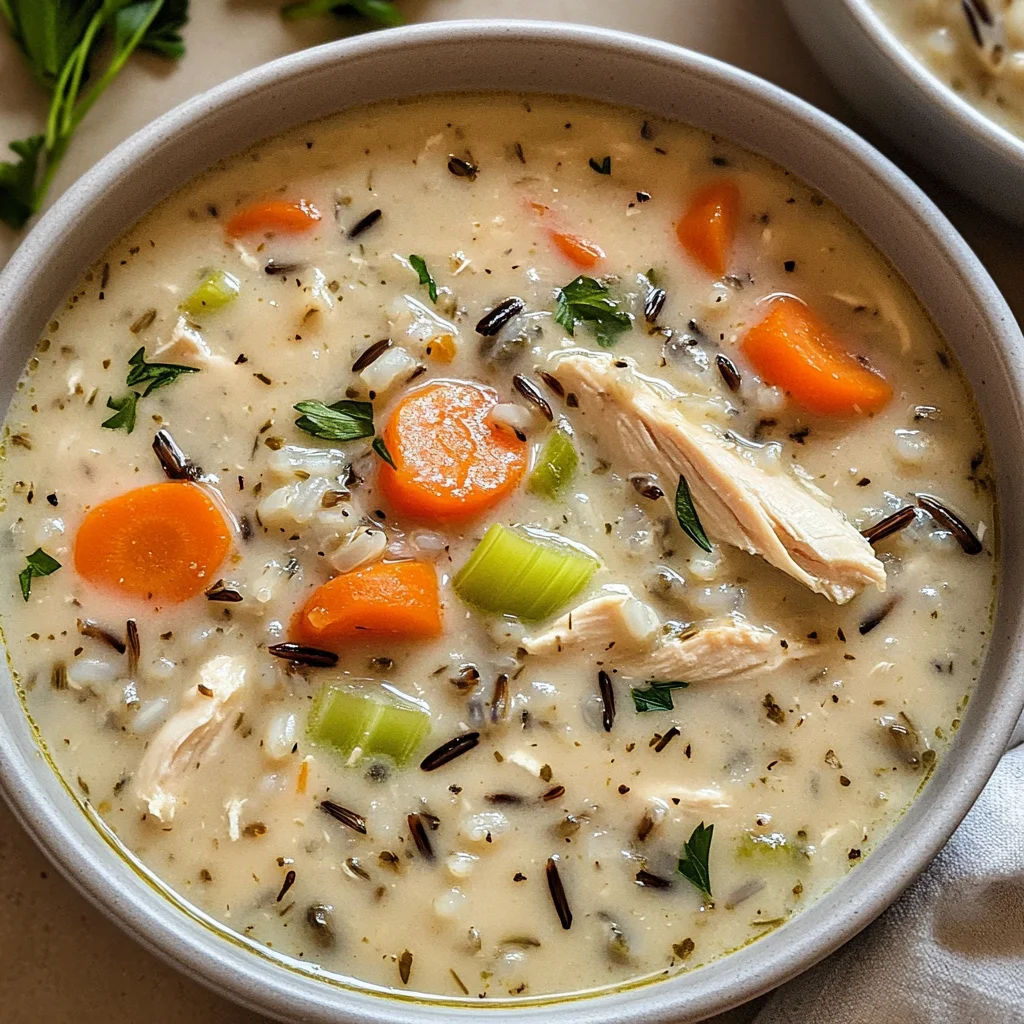 Creamy Crockpot Chicken Wild Rice Soup