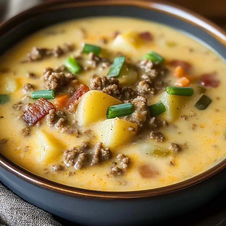 Crockpot Cheeseburger Soup