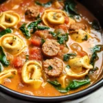 Crockpot Tortellini Soup with Sausage
