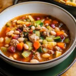 High Protein Minestrone Soup With Italian Sausage