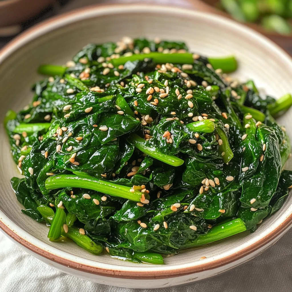 Korean Spinach Side Dish (Sigeumchi Namul)