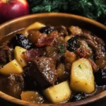 beef Stew with Turkey Bacon, Apples, and Prunes