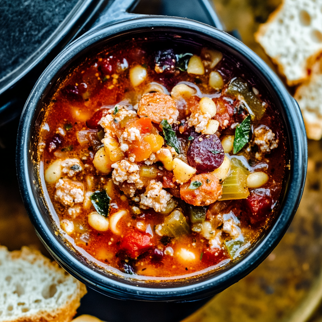 Italian Sausage Ditalini Minestrone Soup