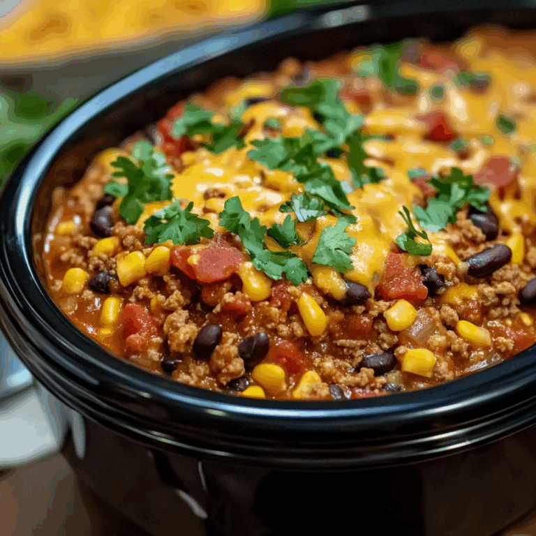 Slow Cooker Taco Casserole
