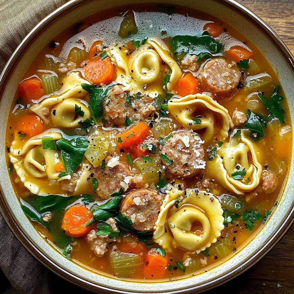 Autumn Tortellini Soup With Sausage