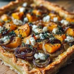 Caramelized Onion Butternut Squash Tart