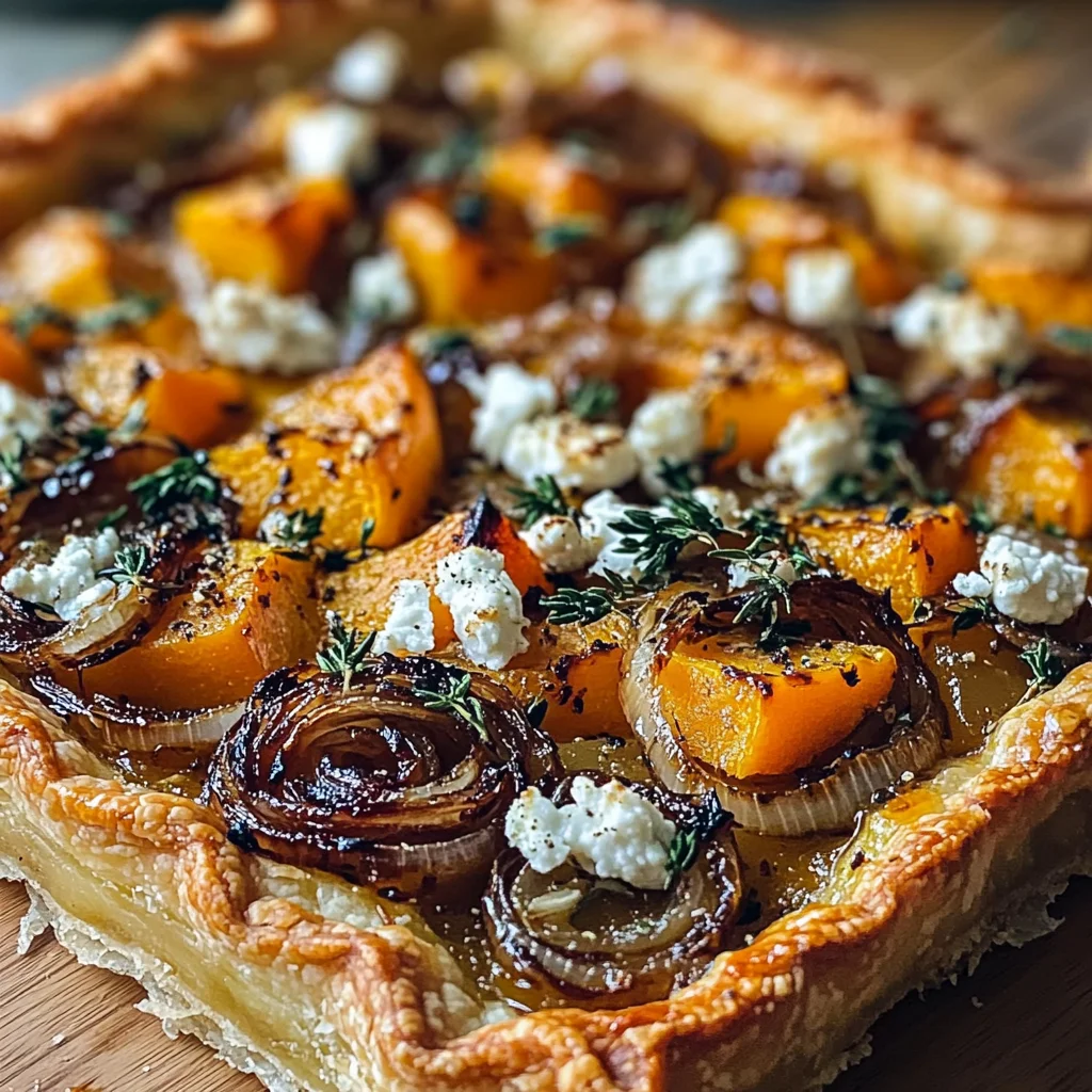 Caramelized Onion Butternut Squash Tart