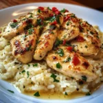 Chicken Scampi with Garlic Parmesan Rice
