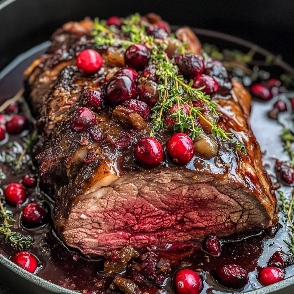 Cranberry Balsamic Roast Beef