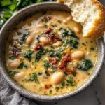 Creamy Tuscan White Bean Lemon Soup