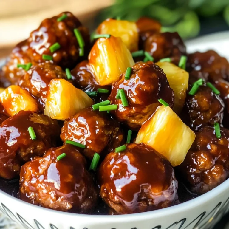 Crock Pot Hawaiian Meatballs