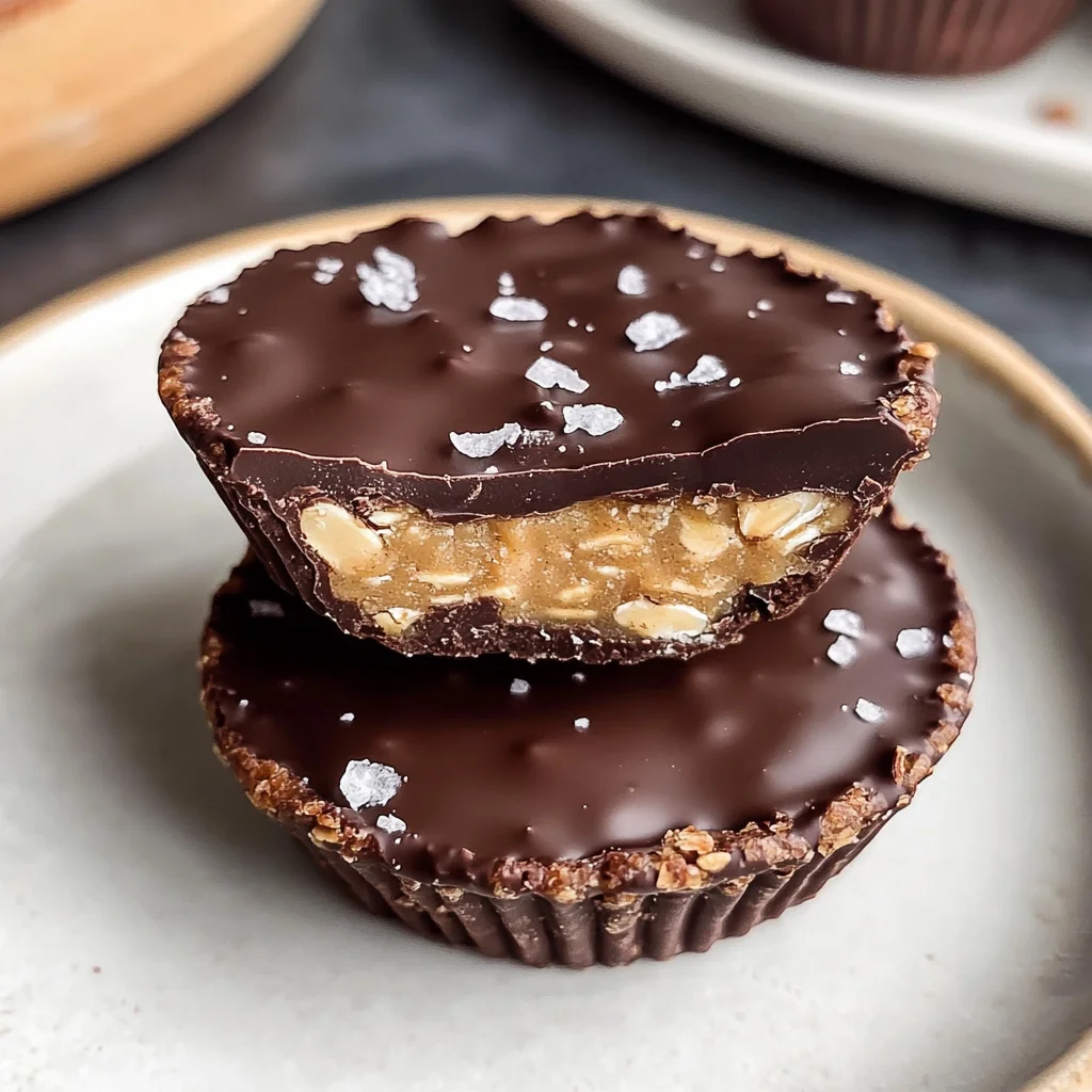 Easy No Bake Peanut Butter Oat Cups