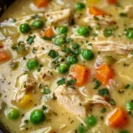 High Protein Chicken Pot Pie Soup