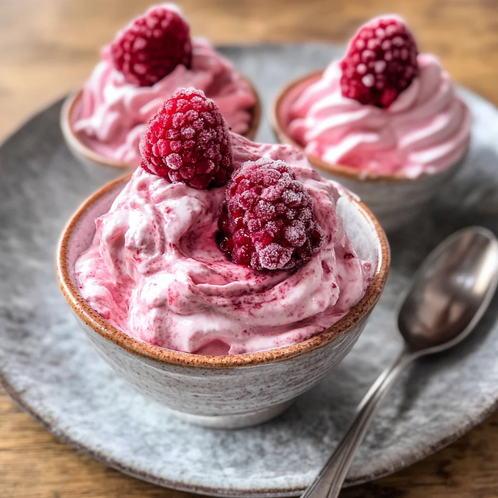 Himbeercreme / 5 Minuten Blitz-Dessert