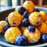 Lemon Blueberry Cottage Cheese Protein Bites