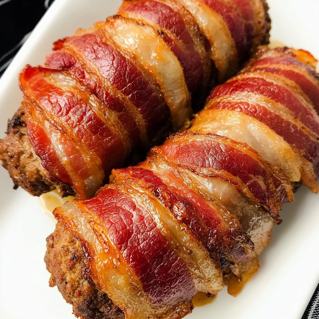 Mini Turkey Bacon Wrapped Meatloaf Recipe