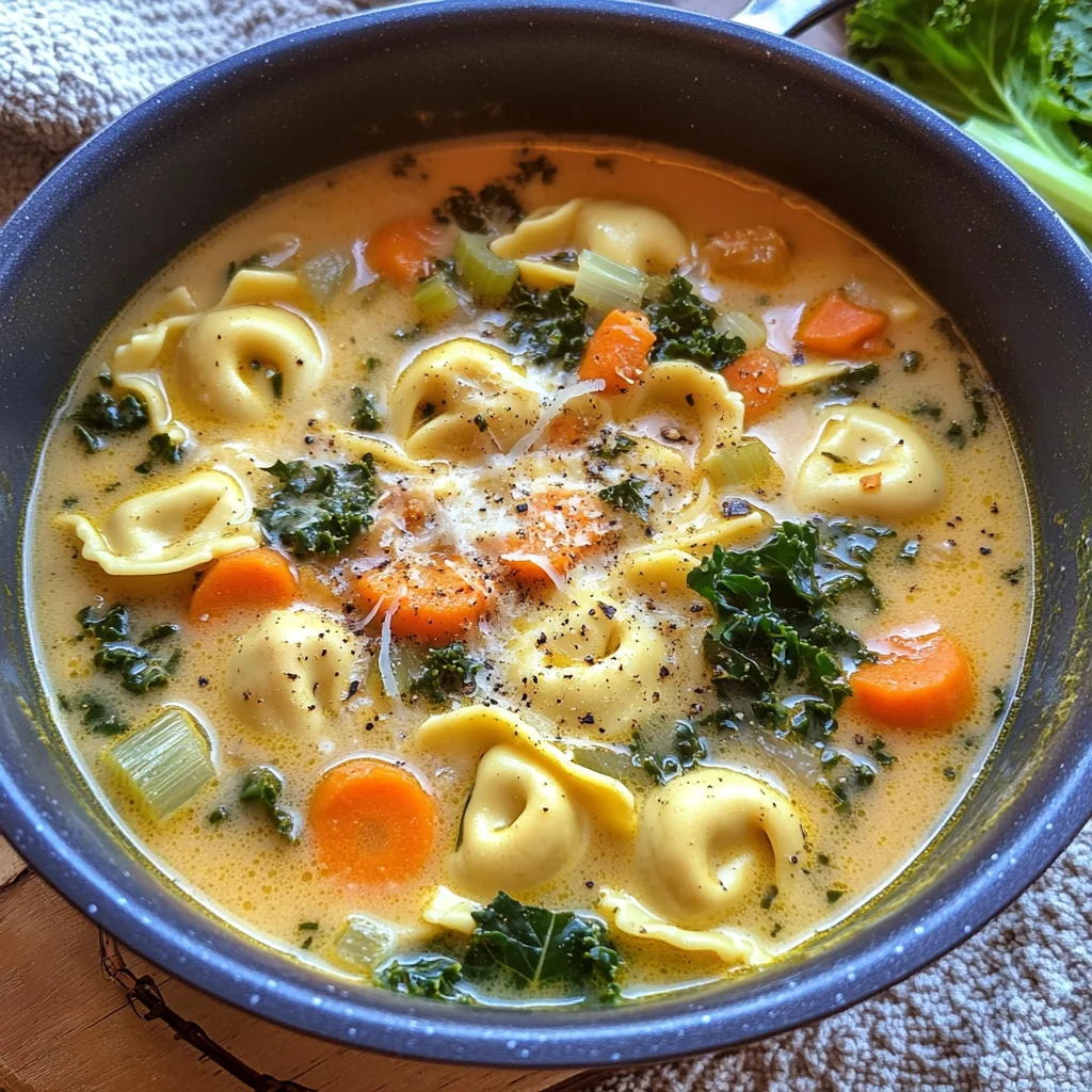 One Pot Vegetable Tortellini Soup