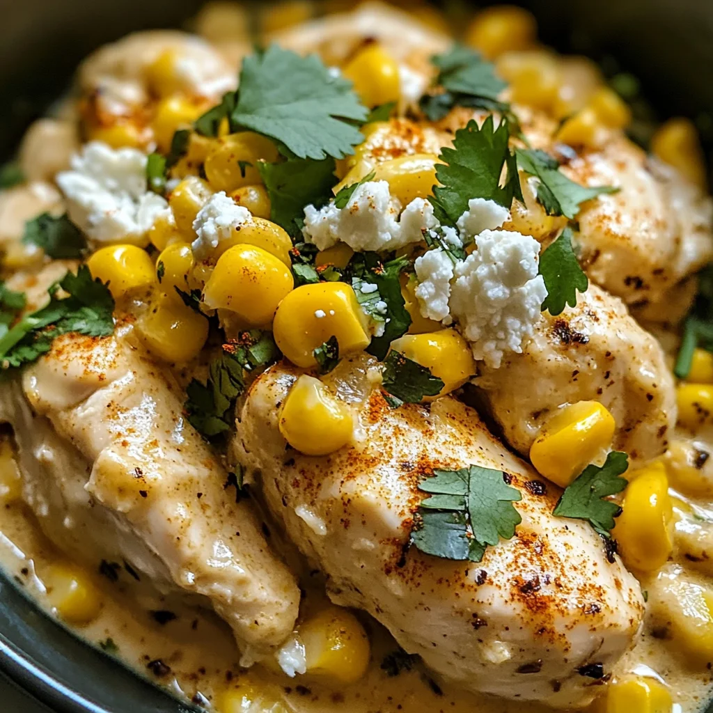 Slow Cooker Street Corn Chicken: Creamy Comfort in Every Bite