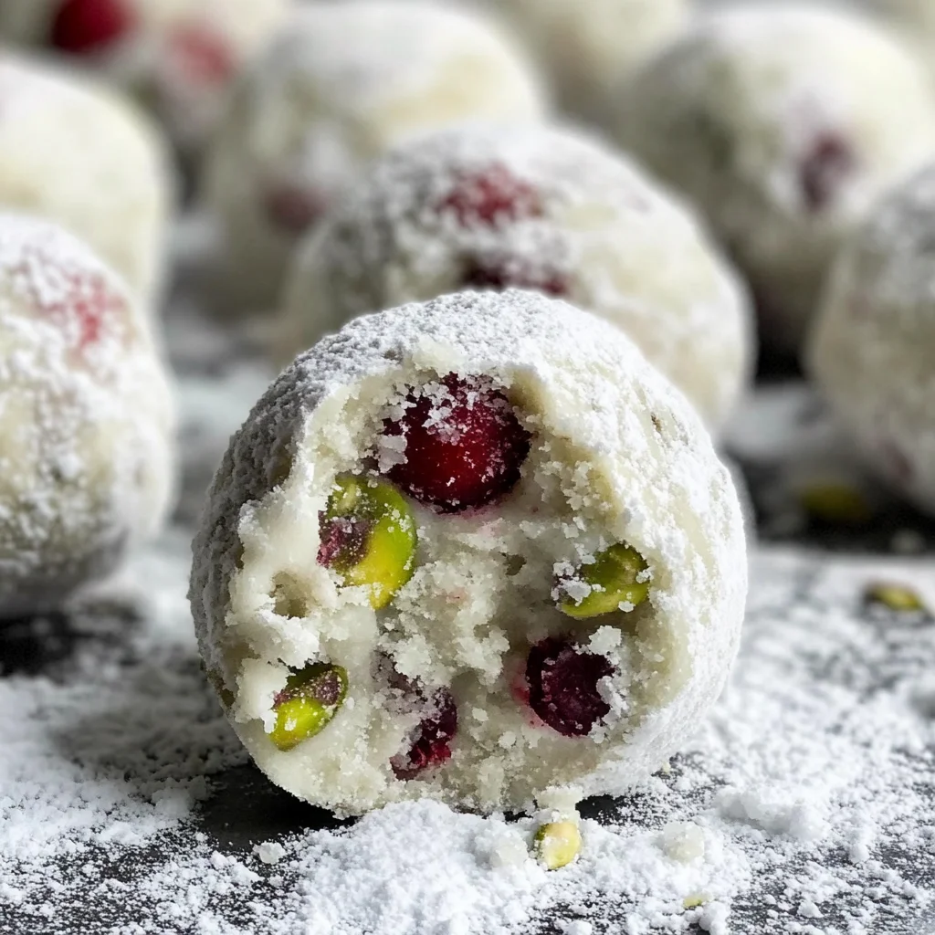 Cranberry Pistachio White Chocolate Truffles