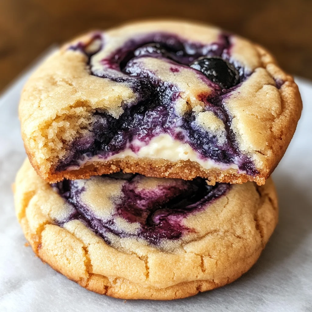 Easy Blueberry Cheesecake Swirl Cookie
