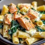 Quick Salmon & Spinach Pasta