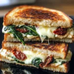 Sun Dried Tomato Spinach and Ricotta Grilled Cheese