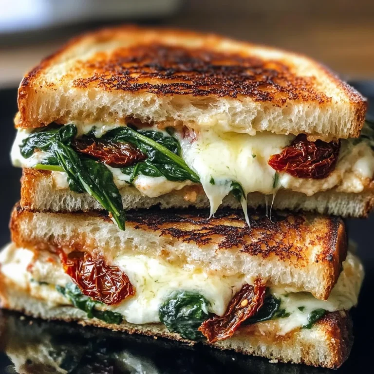 Sun Dried Tomato Spinach and Ricotta Grilled Cheese