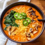 Thai Red Curry Ramen with Coconut Milk and Cilantro