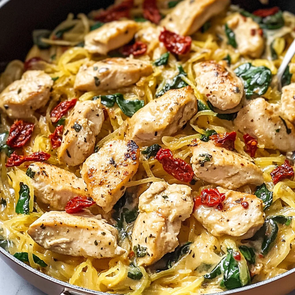 Tuscan Chicken and Spaghetti Squash