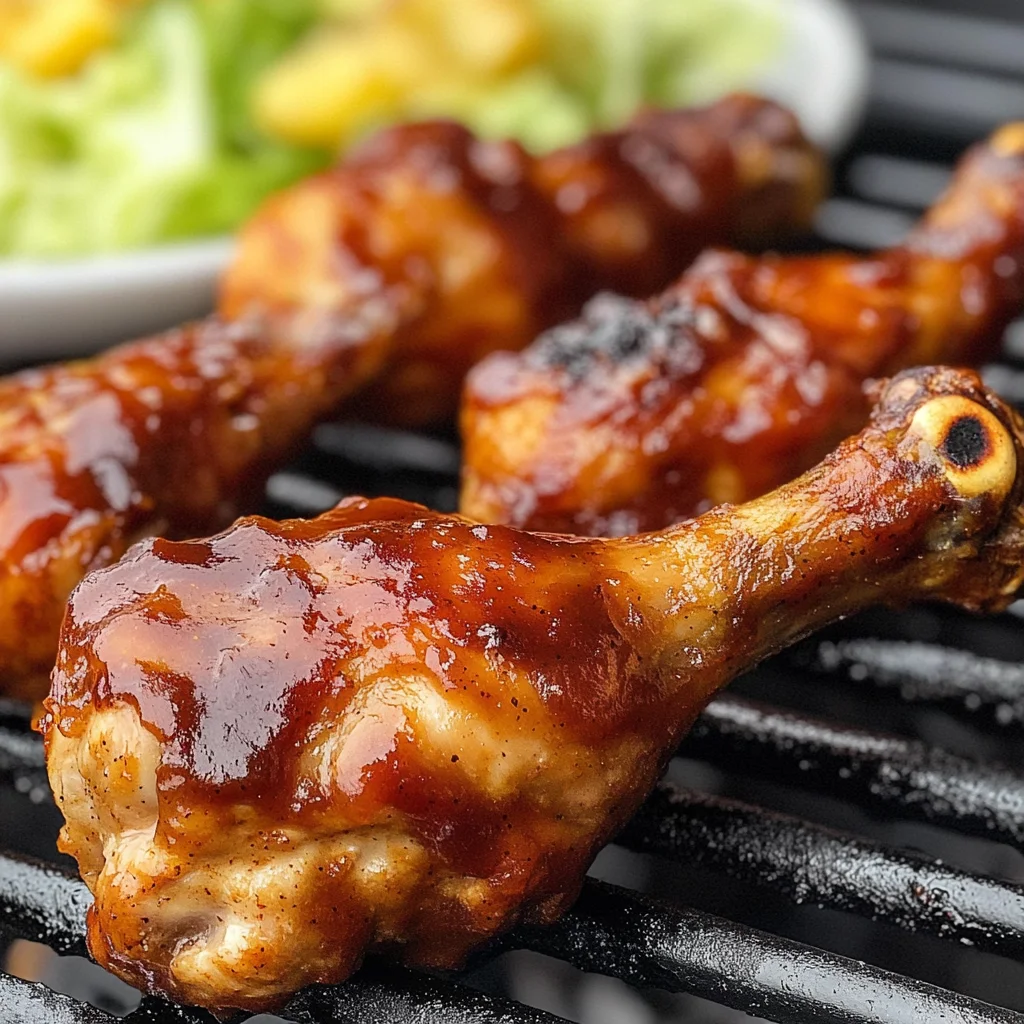 BBQ Chicken Legs on the Grill
