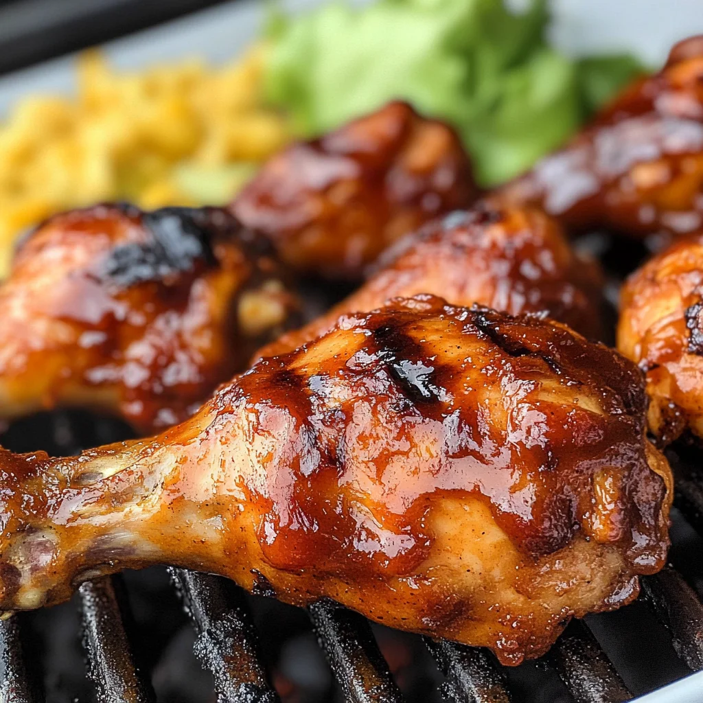 BBQ Chicken Legs on the Grill