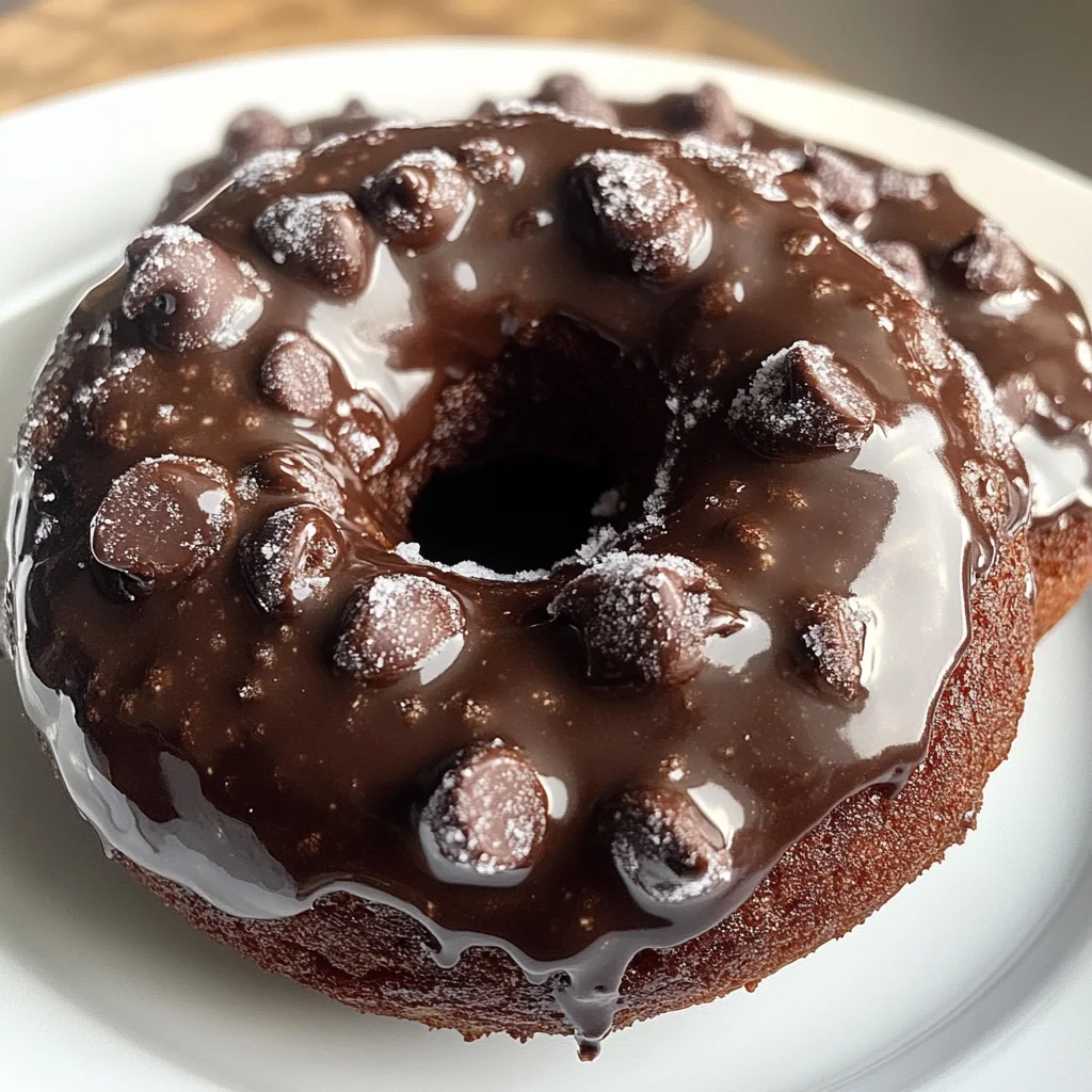 Baked Chocolate Glazed Donuts