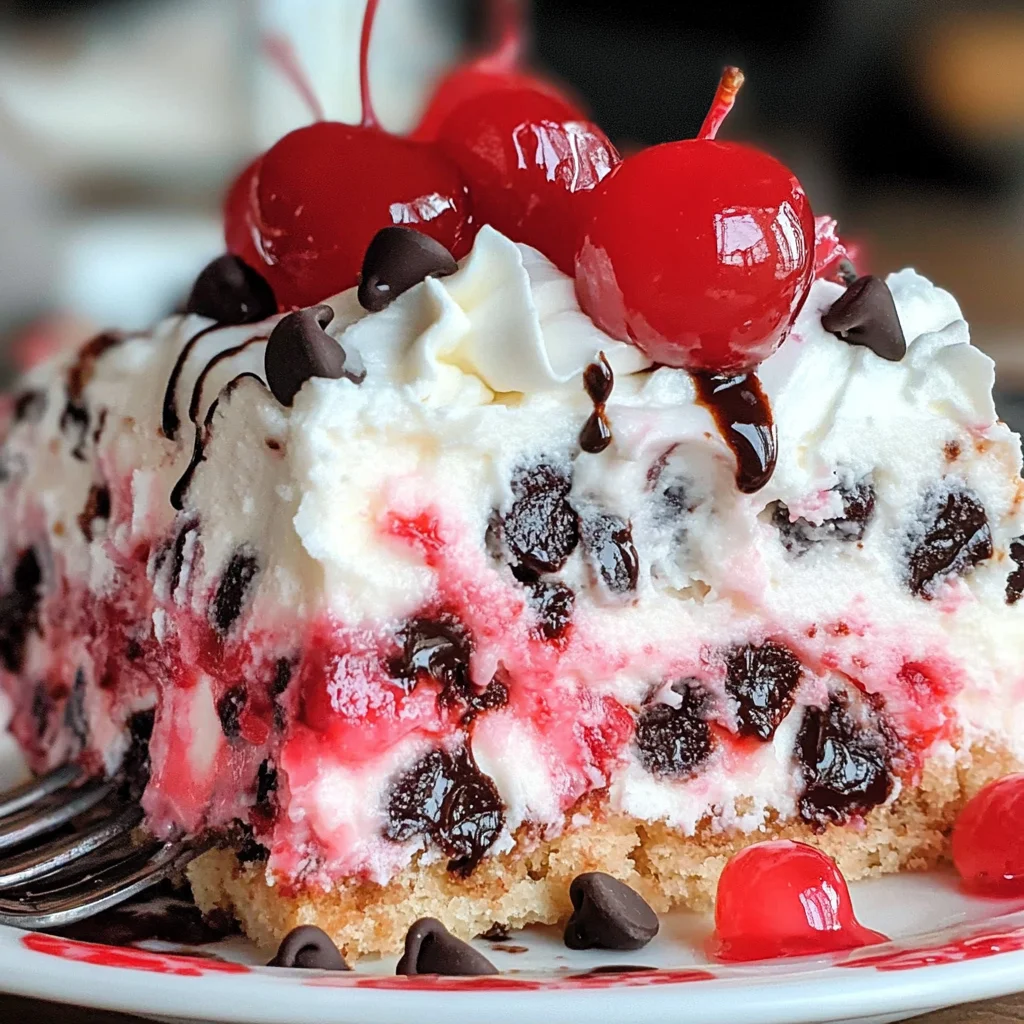 Cherry Chocolate Chip Poke Cake