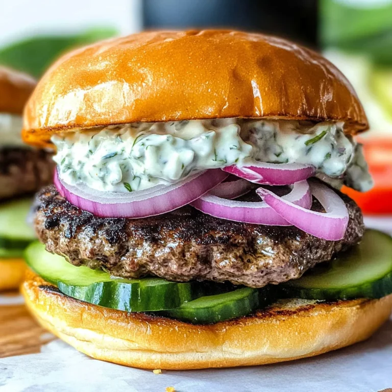 Greek Burgers with Tzatziki Sauce