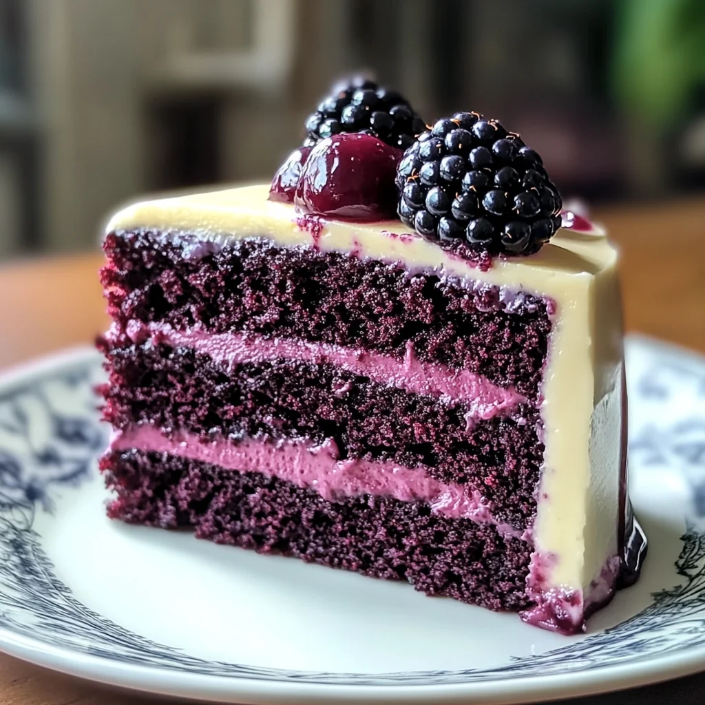 Indulge in Irresistible Blackberry Velvet Cake Bliss