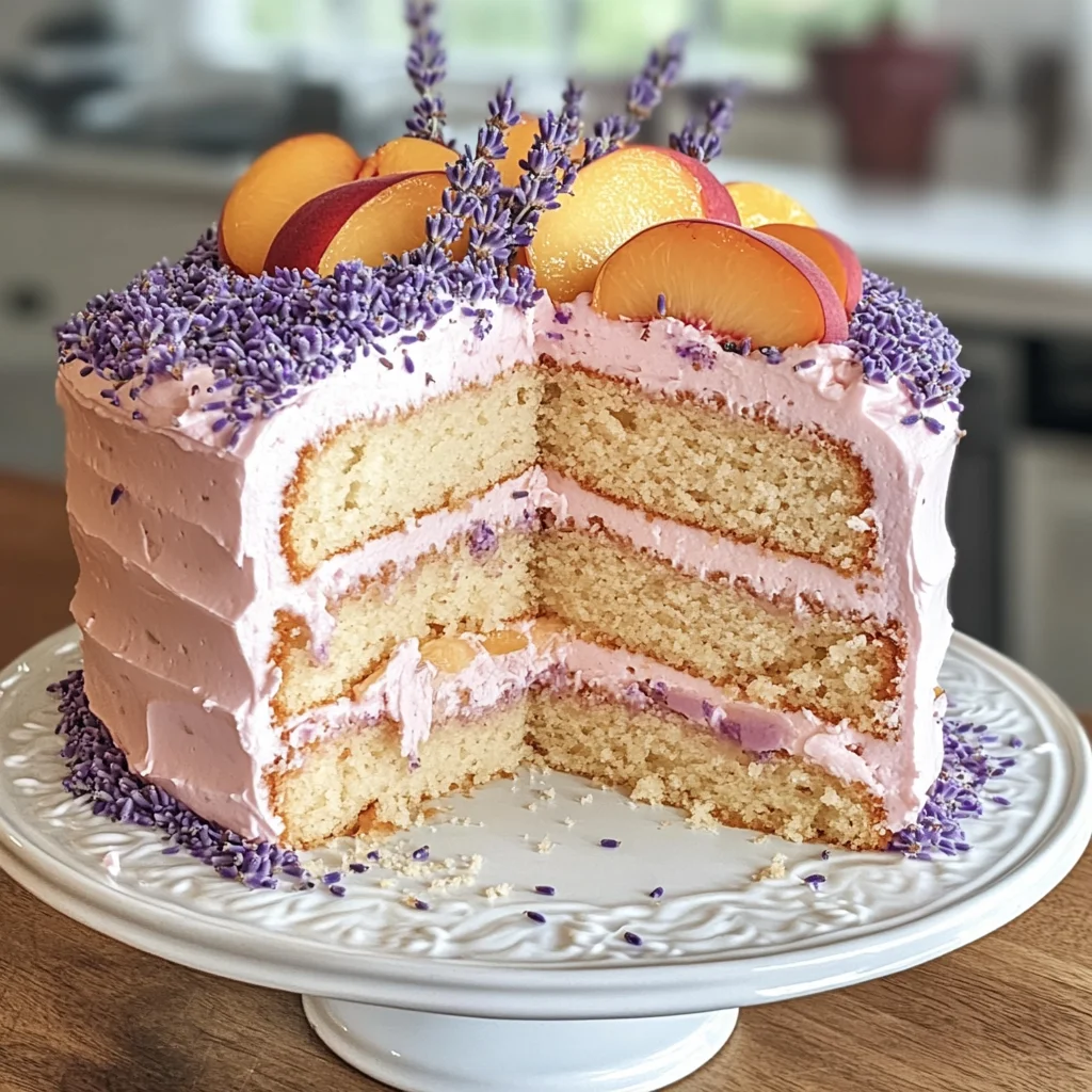 Lavender and Peach Dream Cake
