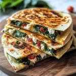 Quick Mediterranean Quesadilla Recipe: Spinach, Feta, Mozzarella