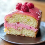 Raspberry Glazed Key Lime Cake