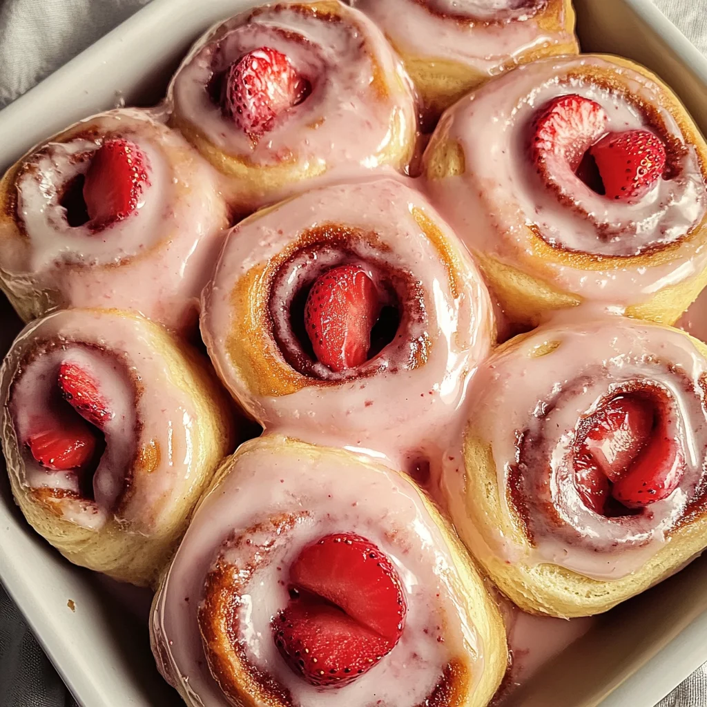 Strawberry Cinnamon Rolls