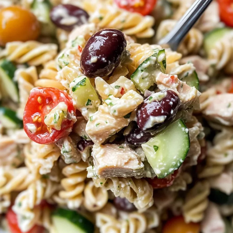 Tuna Pasta Salad (Greek Style)