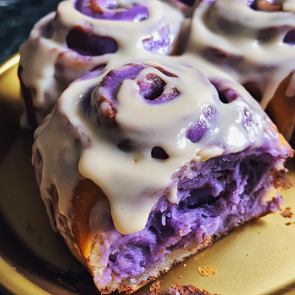 Ube Cinnamon Rolls from Scratch