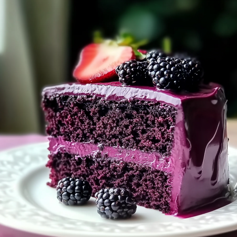 Indulge in Irresistible Blackberry Velvet Cake Bliss
