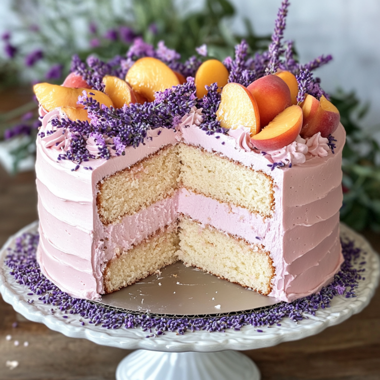 Lavender and Peach Dream Cake