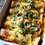 Creamy Red Chile Sauce Chicken Enchiladas