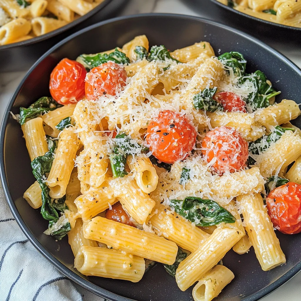 Creamy Tomato Spinach Pasta