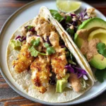 Crispy Panko Fish Tacos with Hoisin Tarter Sauce