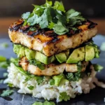 Delicious Honey Lime Chicken & Avocado Rice Stack Recipe