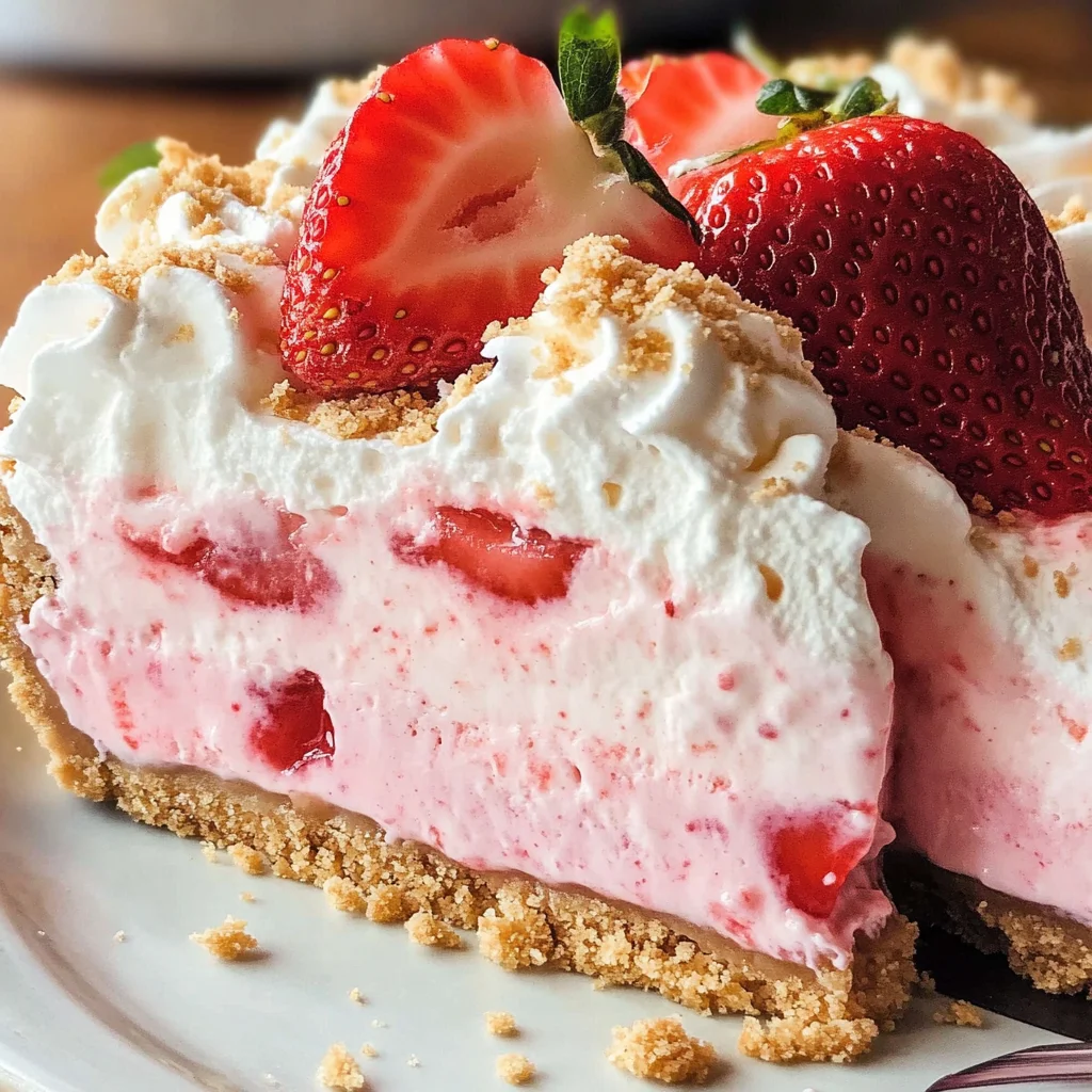 Easy Strawberry Marshmallow Pie